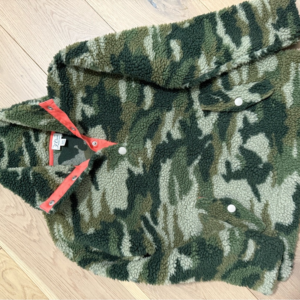 J. Crew Camouflage Sherpa Jacket